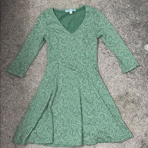 Mint green long sleeved mini dress TBD A